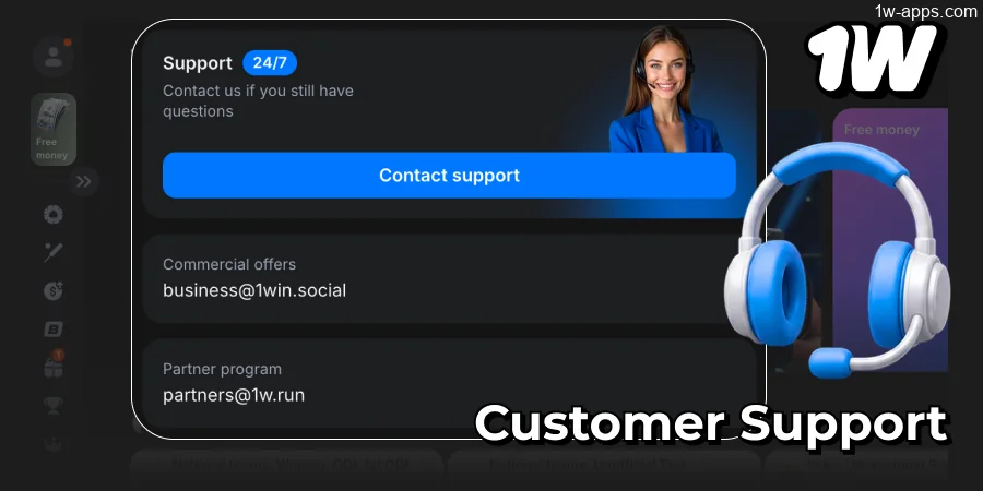 1w App Customer Support channels