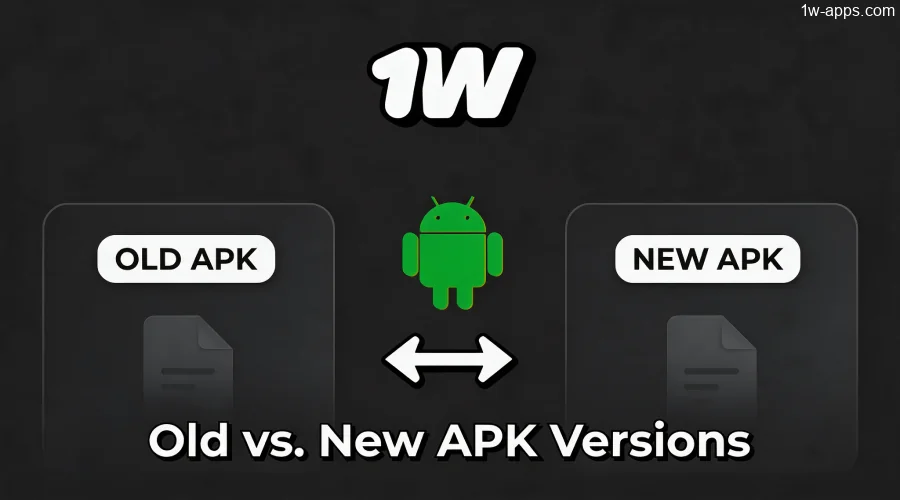 1w APK old vs new version comparison